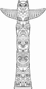 Totem Pole Drawing Native Coloring American Poles Game Indian Puzzle Behance Printable Tattoo Craft Totempfahl Pages Kunst Tiki Totems Patterns sketch template