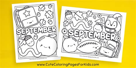 september coloring pages cute coloring pages  kids