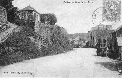 callac callacoise carte postale ancienne  vue dhier  aujourdhui geneanet