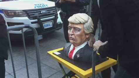 donald trumps victory cake   life size bust   abc houston