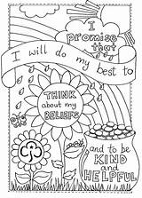 Scout Coloring Girl Rainbow Activities Promise Think Brownie Guides Pages Girlguiding Rainbows Daisy Thinking Printable Sheet Crafts Scouts Brownies Poster sketch template