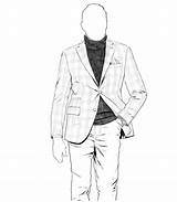 Suit Drawing Man Tie Wear Jacket Blazer Barbera Luciano Suits Getdrawings Style sketch template