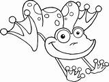 Coloring Pages Frog Kids Printable Frogs Color sketch template