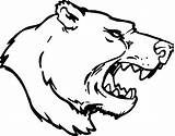 Bear Head Drawing Grizzly Outline Polar Face Angry Drawings Cartoon Tattoo Clipart Side Silhouette Draw Easy Template Sketch Tribal Pencil sketch template