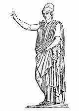 Coloring Godess Athena Edupics Large sketch template