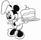 Mouse Mickey Minnie Coloring Cooking Pages sketch template