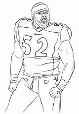 Coloring Nfl Pages Football Lewis Ray Baltimore Printable Ravens Player Drawing Brady Tom Print Outline Sport Robinson Jackie Raven Color sketch template