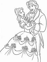Beast Beauty Coloring Pages Movies Animation Printable Belle Disney Drawing Kb Princess sketch template