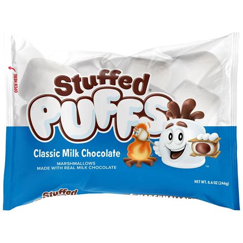 stuffed puffs classic milk chocolate filled marshmallow  oz