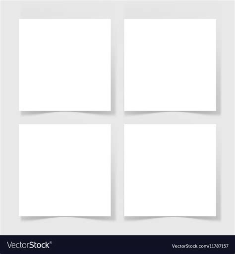 pieces blank sheet  white paper   vector image