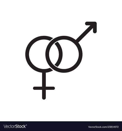 male and female gender symbols icon royalty free vector