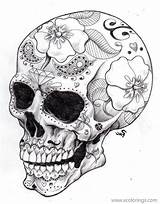 Skull Dead Coloring Realistic Printable Xcolorings 163k Resolution Info Type  Size Jpeg sketch template