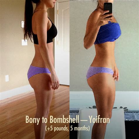 50 Incredible Skinny To Fit Female Muscle Gain Transformations