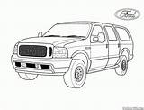 Jeep Coloring Pages Ford Excursion Oversized Colorkid Print Colouring Jeeps Car sketch template