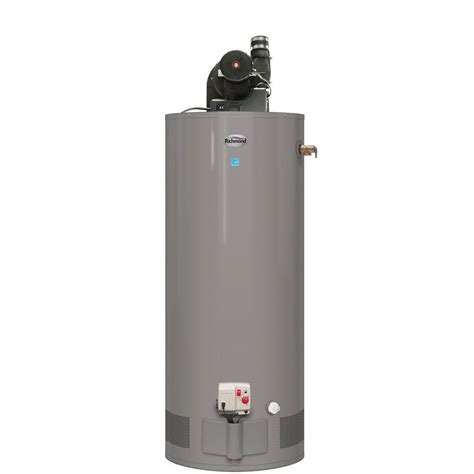 richmond  gal short  year  btu natural gas power vent tank water heater grspve