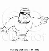 Robber Clipart Coloring Pointing Male Cartoon Thoman Cory Outlined Vector 2021 sketch template