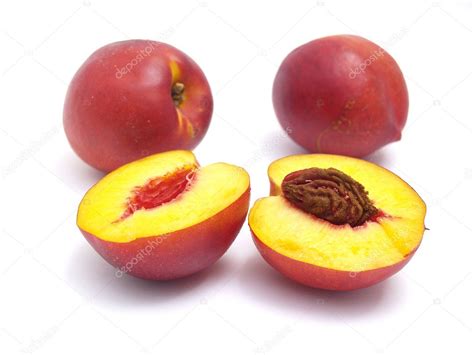 cut peach seed stock photo  lauria