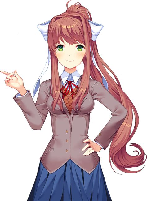 doki monika anime freetoedit doki sticker by anemepics