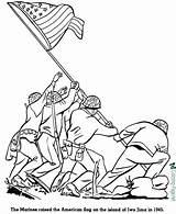 Coloring Pages History Iwo Jima American Color Ww2 Kids Army Military Printable Soldier Sheets War Drawing Boys Print Men Flag sketch template