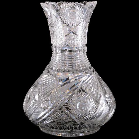 Vase American Brilliant Cut Glass 14 X 10