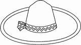 Colorear Charro Sombrero Prendas Vestir Sombreros Mexicanos Maestra Mexican Mexicana Tablero Pe sketch template