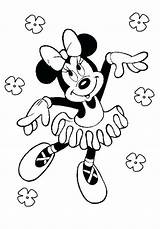 Minnie Mouse Coloring Pages Kitty Hello Daisy Ballerina Duck Print Baby Ballet Princess Birthday Printable Mickey Color Disney Mini Face sketch template
