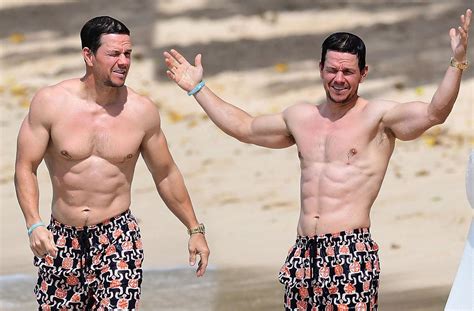 mark wahlberg goes shirtless rhea durham wears bikini on vacation