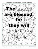 Beatitudes Coloring Pages Kids Printable Color Bible Children Sunday Gentle School Peacemaking Getcolorings Zone Print Appealing Jesus sketch template