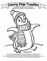 Penguin Coloring Pages Dulemba Tuesday Winter Alerts Receive Sign Posted When Click sketch template