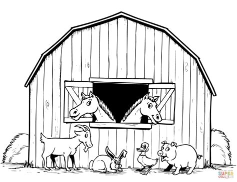 barnyard animals coloring page  printable coloring pages