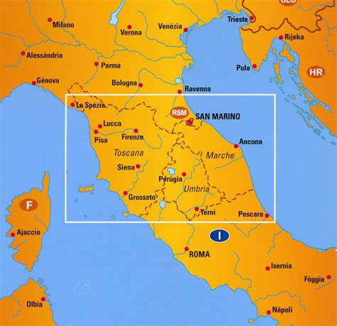 kaart toscane italie kaart