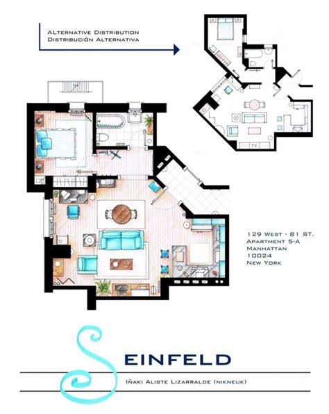 floor plans of famous fictional houses and apartments