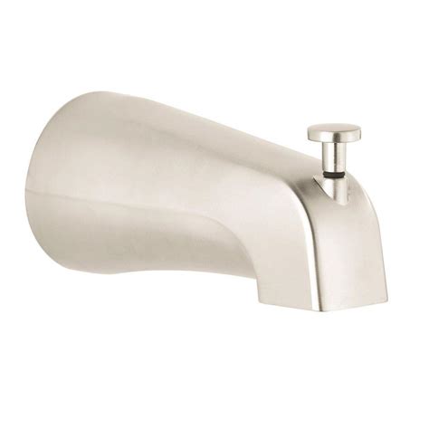 hansgrohe commercial tub spout  diverter  brushed nickel   home depot