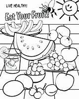 Coloring Pages Nutrition Food Printable Color Getcolorings Childrens sketch template