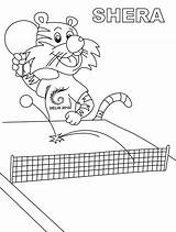 Coloring Pages Tennis Table Pong Ping Printable Playing Shera Court Kids Racket Getdrawings Getcolorings Colorings Related Posts sketch template