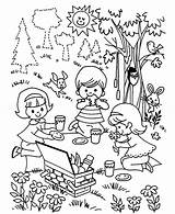 Picnic Coloring Playing Pages Children Family Kids Outline Three Clipart Drawing Park Friends Blanket Color Getdrawings Netart Getcolorings Printable Benson sketch template