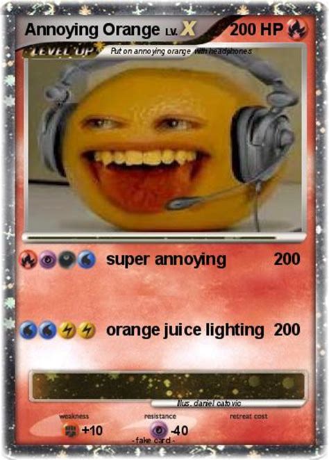 pokemon annoying orange   super annoying  pokemon card