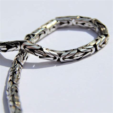 sterling silver byzantine chain mm thick    lengths