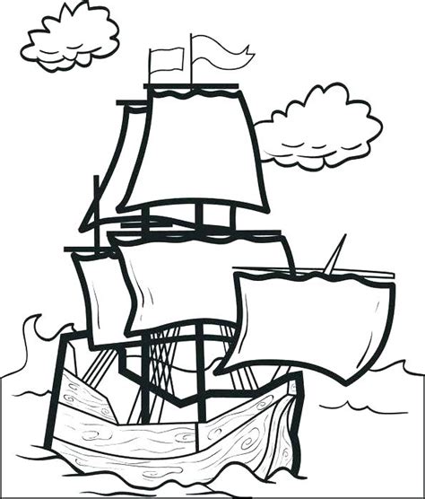 mayflower ship coloring page  getcoloringscom  printable
