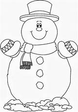 Snowman Coloring Pages Adults Color Print Schneemann Sneeuwman Clip Template Ausmalbild Templates Coloriage Holiday sketch template