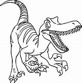 Velociraptor Raptor Dinosaure Jurassic Getcolorings Getdrawings Telecharger Alphabet sketch template