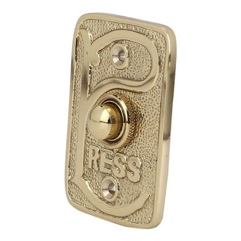 brass bell push button polished lacquered wired brass doorbell chime p ahardware