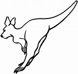 Kangaroo Coloring Pages Clipart Outline Color Kids Leaping Baby Print Kangaroos Drawing Animals Hopping Cliparts Simple Canguro Para Colorear Printable sketch template