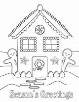 Coloring Gingerbread House Pages Printable Kids Christmas Man Color Print Garage Template Two Colouring Houses Sheets Cookies Bestcoloringpagesforkids Holiday Snowflake sketch template