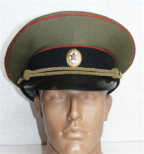 officer hat cap badge vintage russian soviet army military uniform m