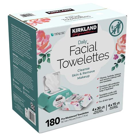 kirkland signature daily facial towelettes  count home deliveries