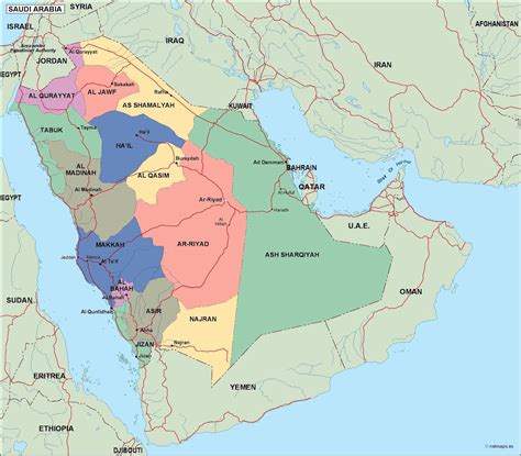 saudi arabia political map eps illustrator map vector maps