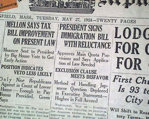 immigration act of 1924 signed into law