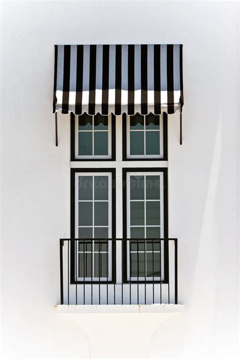 windows  black  white awning stock photo image  detail vertical