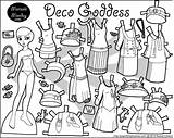Paper Printable Dolls Monday Marisole Personas Thin sketch template